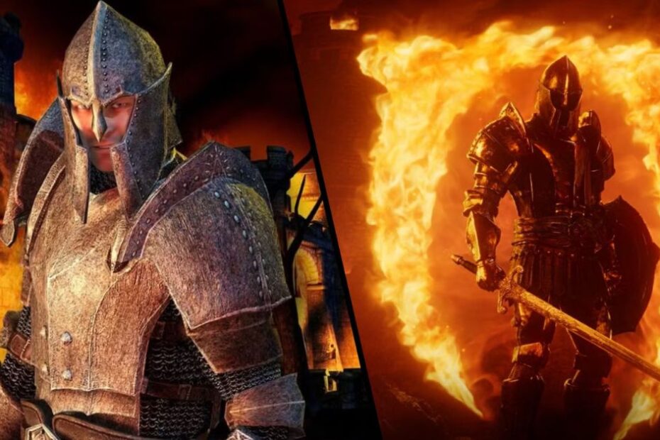 Oblivion vs Oblivion Remaster – Side-by-side comparison showing graphical improvements, lighting enhancements, and updated character models