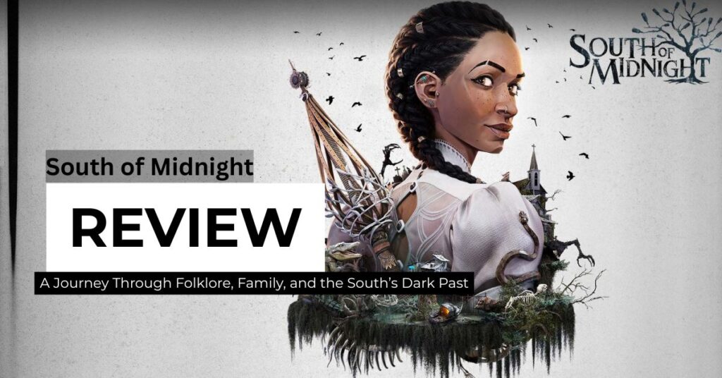 South of Midnight game cover featuring protagonist Hazel in a mystical, folkloric setting inspired by the American South