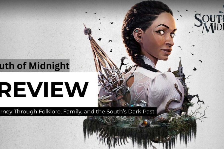 South of Midnight game cover featuring protagonist Hazel in a mystical, folkloric setting inspired by the American South