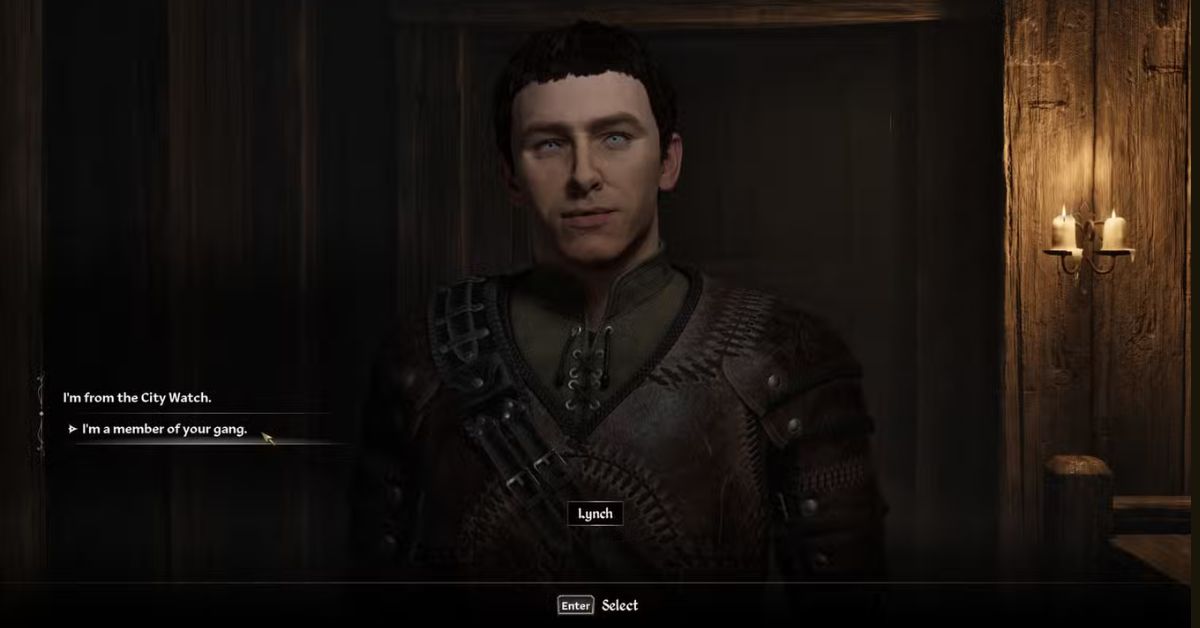 Player character confronting Lynch aboard The Bloated Float in Oblivion Remastered during the walkthrough of Oblivion Remastered quest, An Unexpected Voyage.